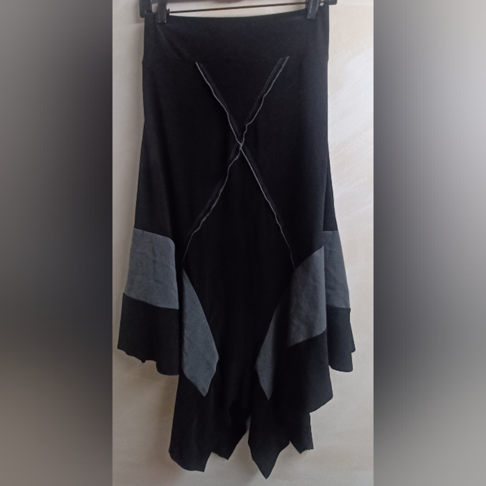 Bali Asymmetrical Black and Gray Skirt